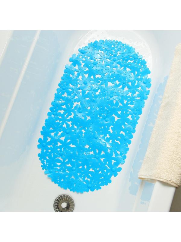 SPA-коврик для ванны на присосках Доляна «Цветочки», 38×66 см, цвет МИКС