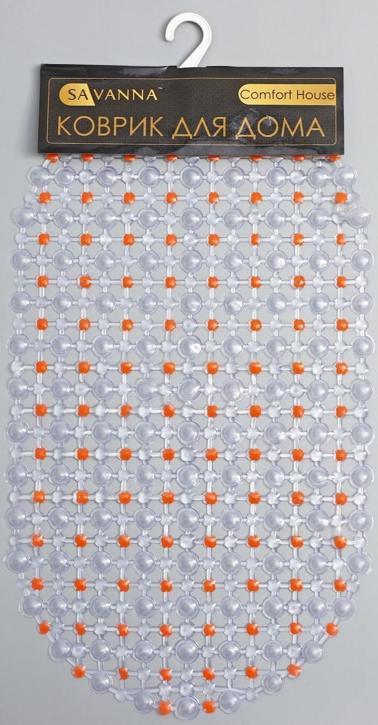 SPA-коврик для ванны на присосках SAVANNA «Крапинка», 35×60 см, цвет МИКС