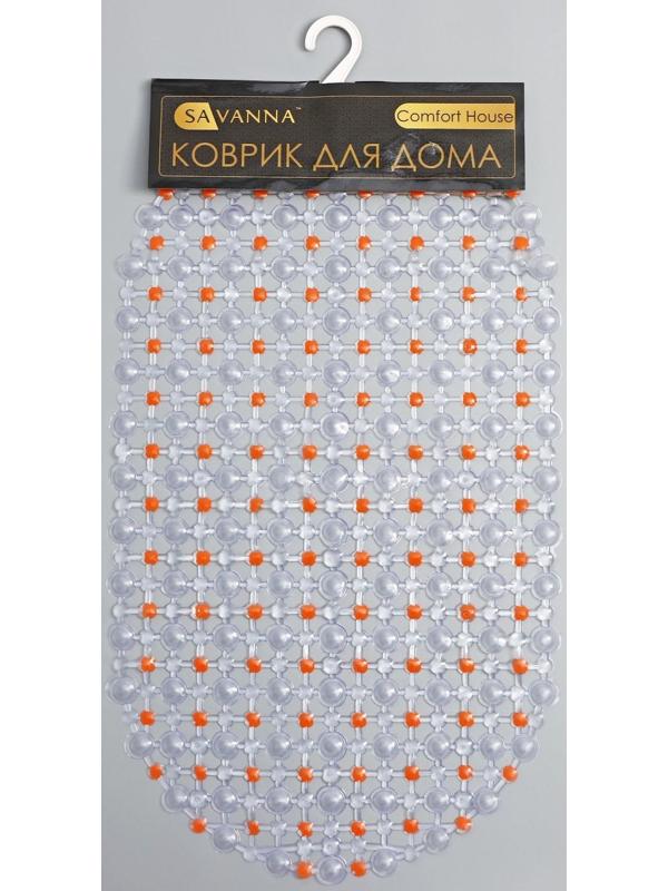 SPA-коврик для ванны на присосках SAVANNA «Крапинка», 35×60 см, цвет МИКС