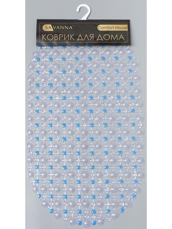 SPA-коврик для ванны на присосках SAVANNA «Крапинка», 35×60 см, цвет МИКС