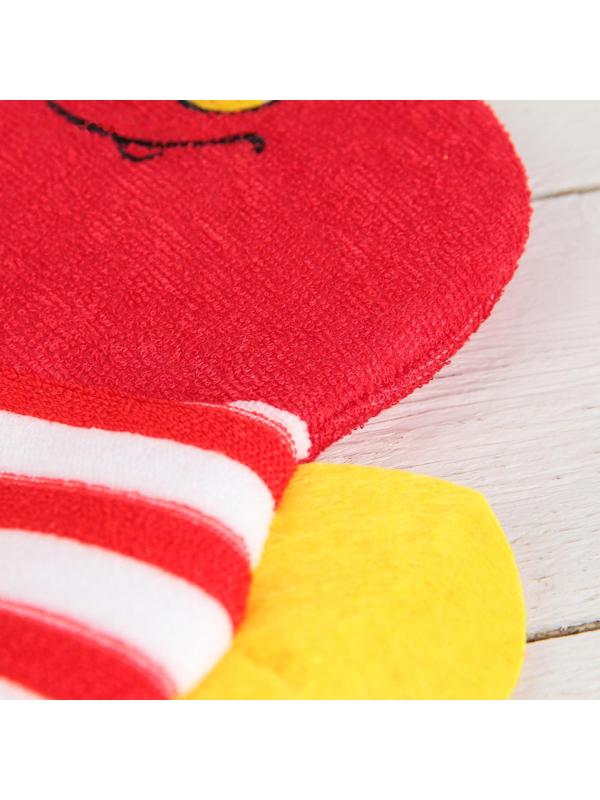 Мочалка-варежка детская для купания Доляна «Пчёлка», цвет МИКС