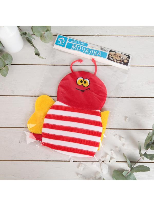 Мочалка-варежка детская для купания Доляна «Пчёлка», цвет МИКС