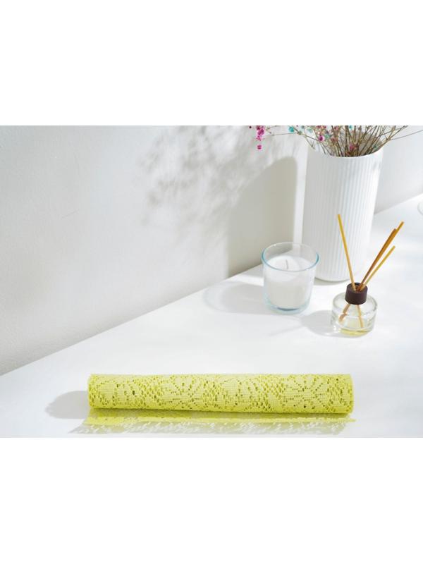 Коврик противоскользящий Доляна «Цветы» 30×100 см, цвет зелёный