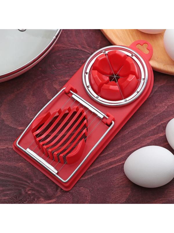 Яйцерезка с двумя видами нарезки Доляна, 19×8×2 см, цвет МИКС