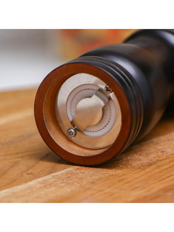 Мельница для специй Доляна «Дуновение леса», 15,5×4,5 см, керамический механизм, цвет тёмное дерево