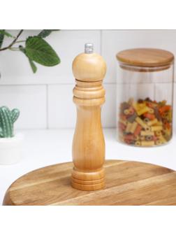 Мельница для специй Доляна «Дуновение леса», 21×4,5 см, керамический механизм, цвет светлое дерево
