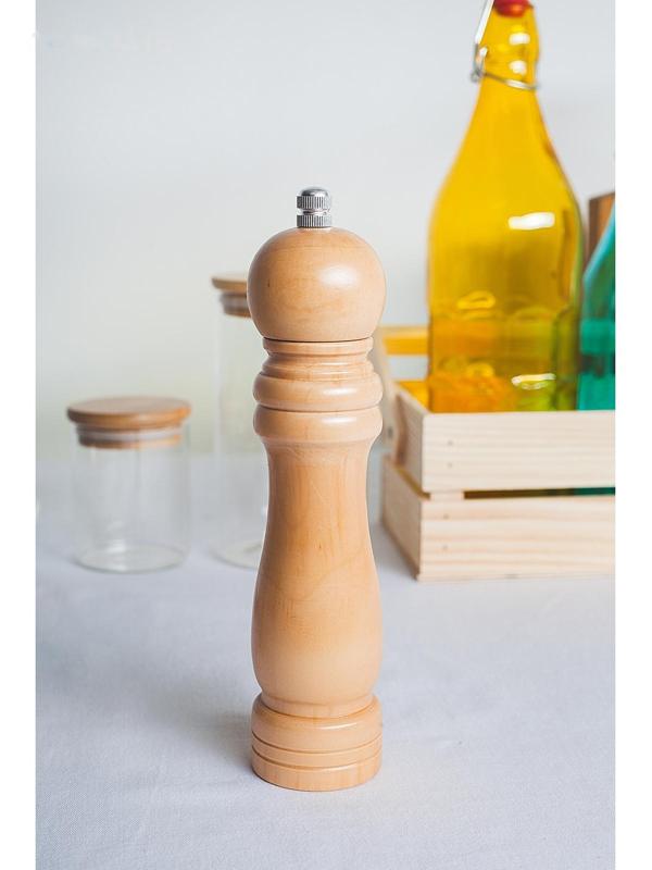 Мельница для специй Доляна «Дуновение леса», 21×4,5 см, керамический механизм, цвет светлое дерево