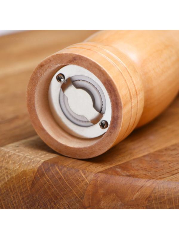 Мельница для специй Доляна «Дуновение леса», 21×4,5 см, керамический механизм, цвет светлое дерево