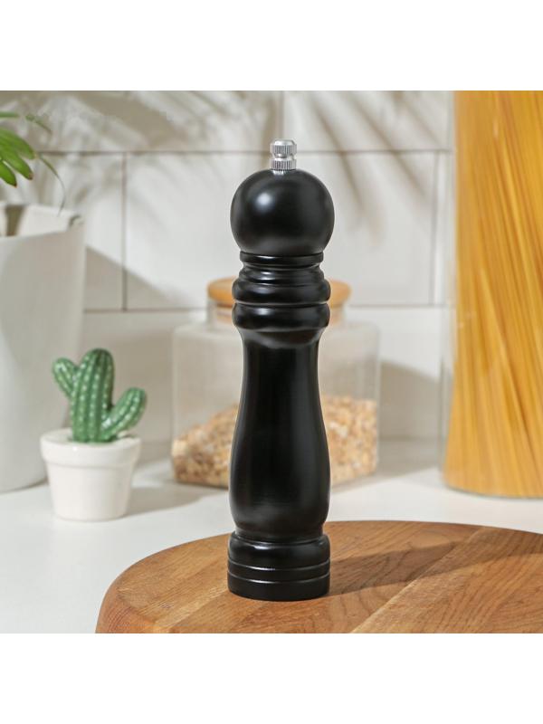 Мельница для специй Доляна «Дуновение леса», 21×4,5 см, керамический механизм, цвет тёмное дерево