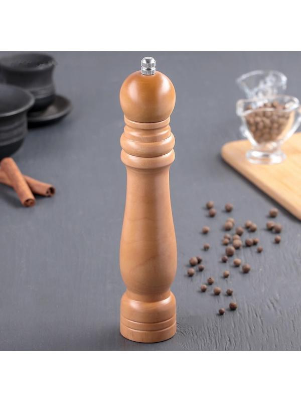 Мельница для специй Доляна «Дуновение леса», 25×4,5 см, керамический механизм, цвет светлое дерево