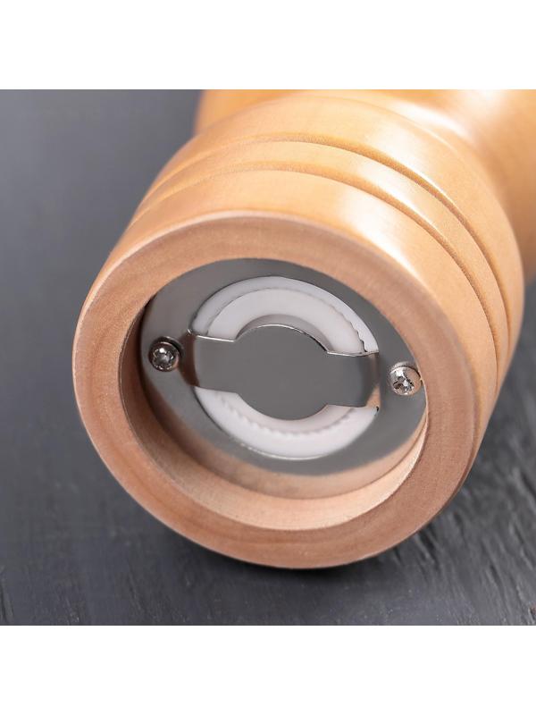 Мельница для специй Доляна «Дуновение леса», 25×4,5 см, керамический механизм, цвет светлое дерево