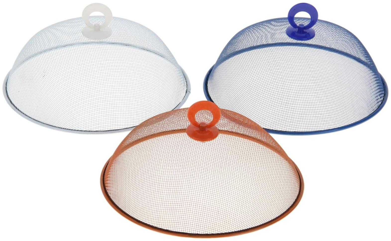 Крышка-сетка для продуктов Доляна, d=24 см, цвет МИКС