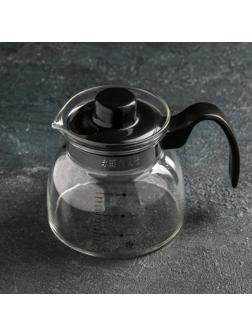 Чайник стеклянный заварочный «Чайные истории», 700 мл, термостойкое стекло, дно d=12 см