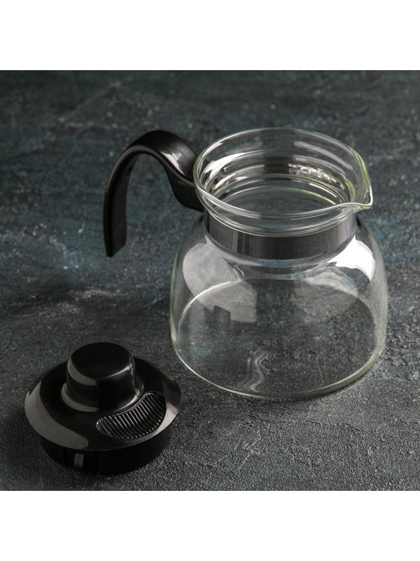 Чайник стеклянный заварочный «Чайные истории», 700 мл, термостойкое стекло, дно d=12 см