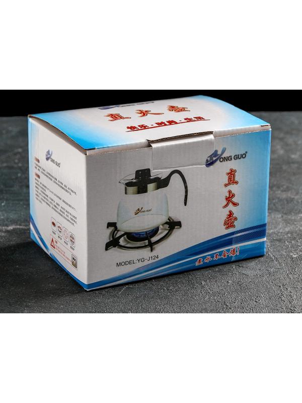 Чайник стеклянный заварочный «Чайные истории», 700 мл, термостойкое стекло, дно d=12 см