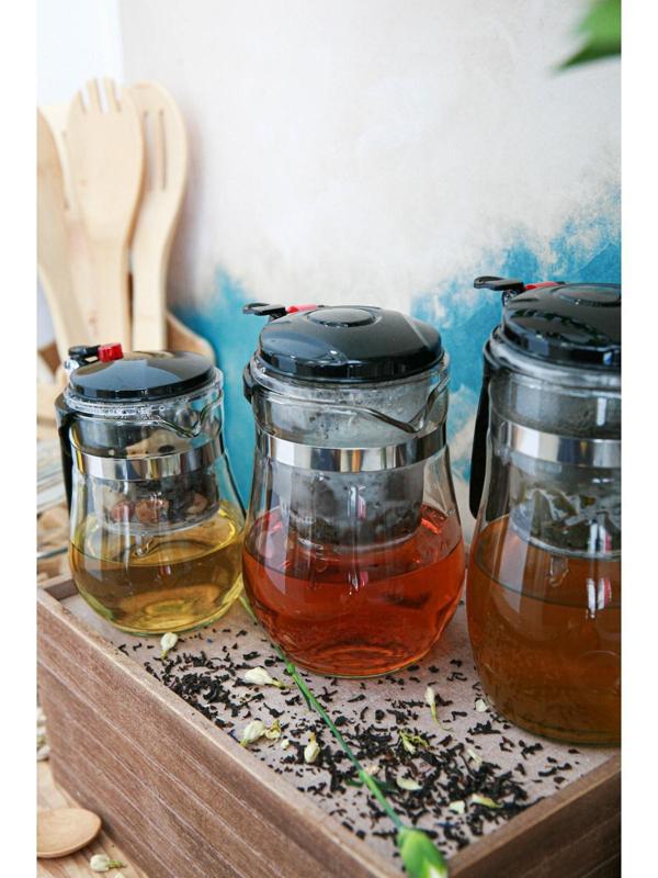 Чайник стеклянный заварочный Magistro «Мехико», 500 мл, с металлическим ситом, пластиковая колба