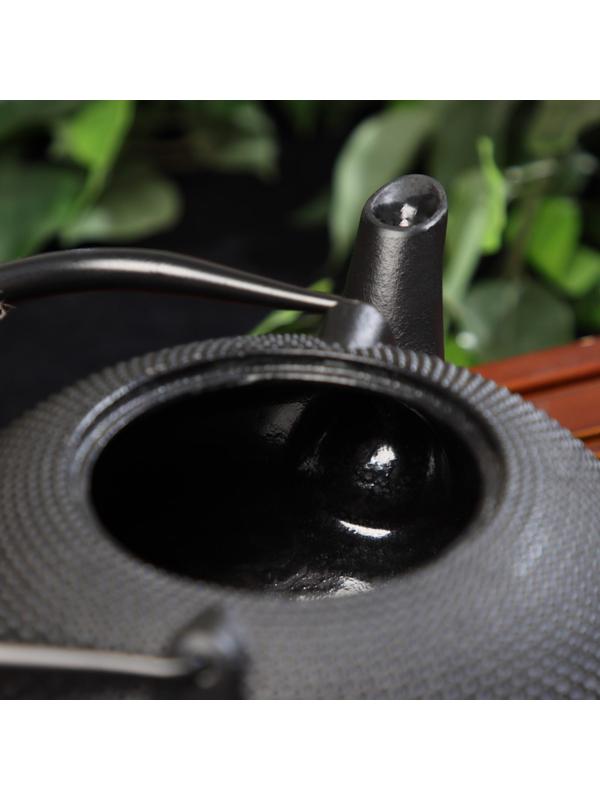 Чайник чугунный Доляна «Восточная ночь», 1,6 л, с ситом, цвет чёрный