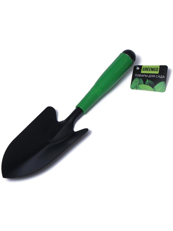 Совок посадочный, длина 33 см, ширина 8,5 см, пластиковая ручка