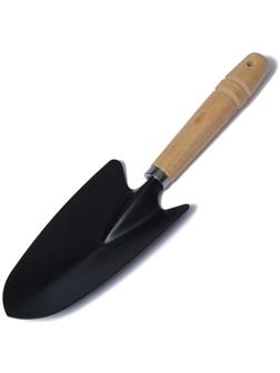 Совок посадочный, длина 27 см, ширина 7 см, деревянная ручка