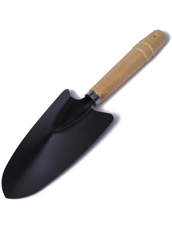 Совок посадочный, длина 27 см, ширина 7 см, деревянная ручка