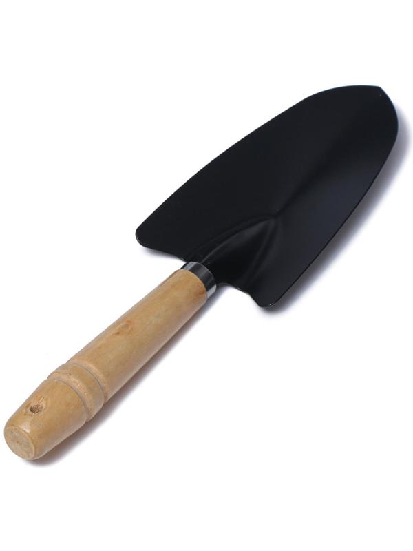 Совок посадочный, длина 27 см, ширина 7 см, деревянная ручка