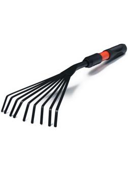 Грабли веерные, пластинчатые, длина 55 см, 9 зубцов, металл, пластиковая ручка