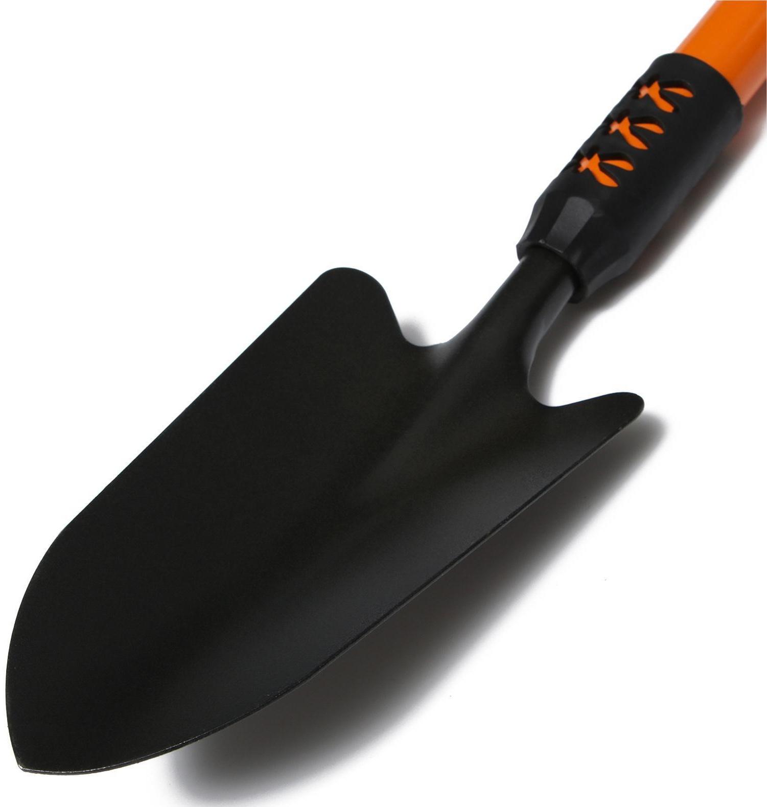 Совок посадочный, длина 45 см, ширина 9 см, прорезиненная ручка