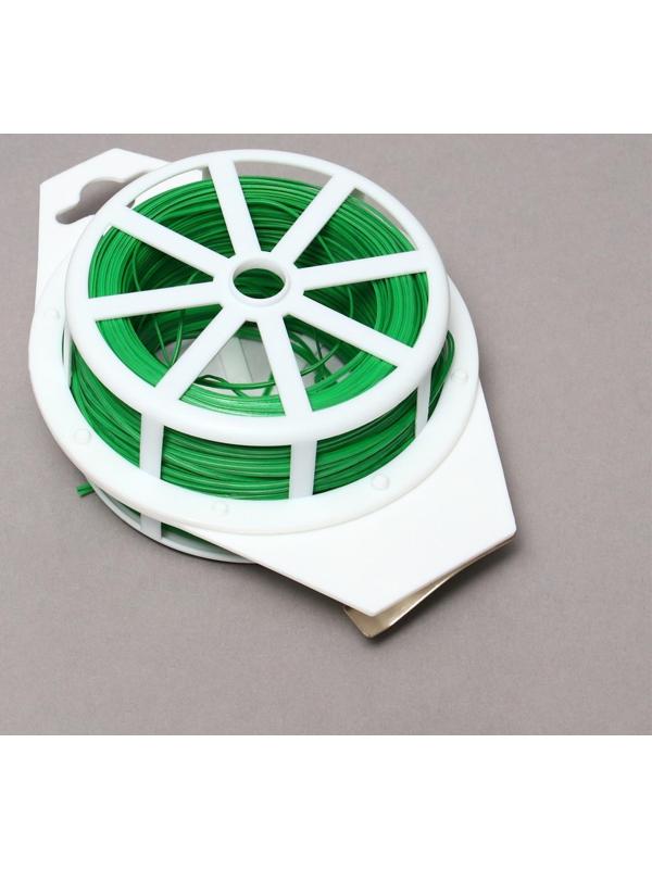 Проволока подвязочная, 100 м, зелёная, Greengo