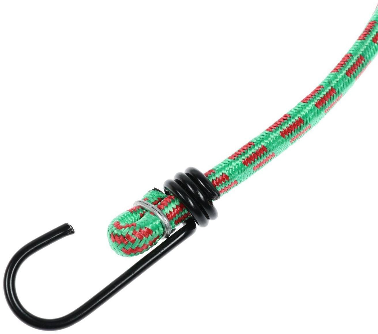 Резинка крепления TORSO 120 cм, d 8 мм, металлические крючки, микс, набор 2 шт