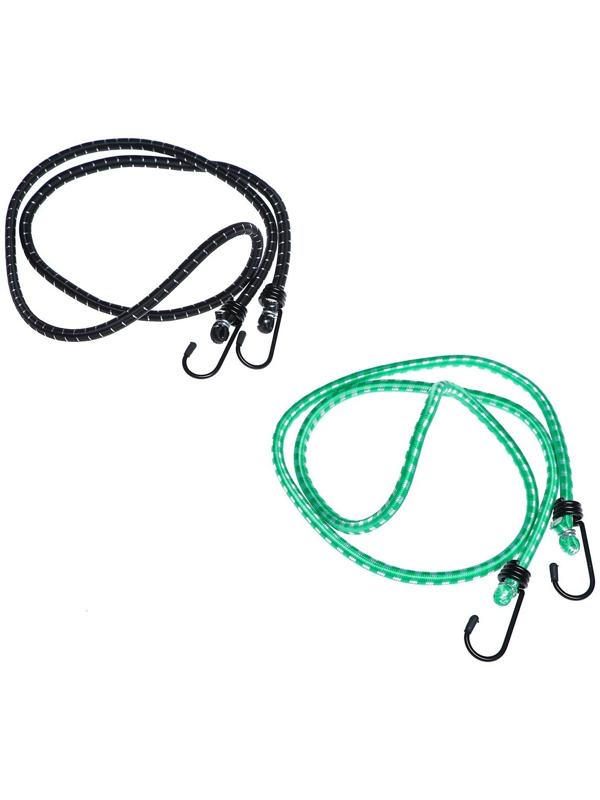 Резинка крепления TORSO 120 cм, d 8 мм, металлические крючки, микс, набор 2 шт