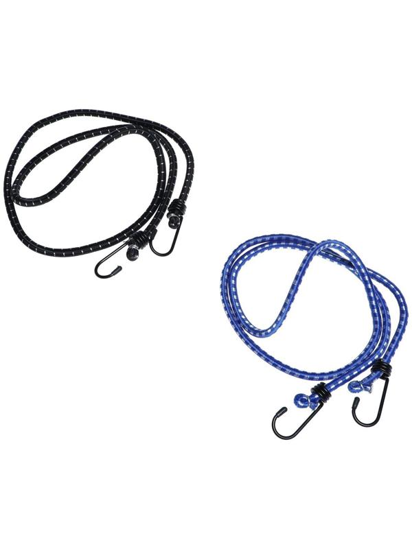 Резинка крепления TORSO 120 cм, d 8 мм, металлические крючки, микс, набор 2 шт