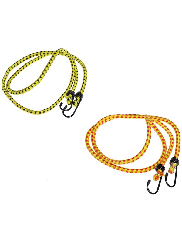 Резинка крепления TORSO 120 cм, d 8 мм, металлические крючки, микс, набор 2 шт