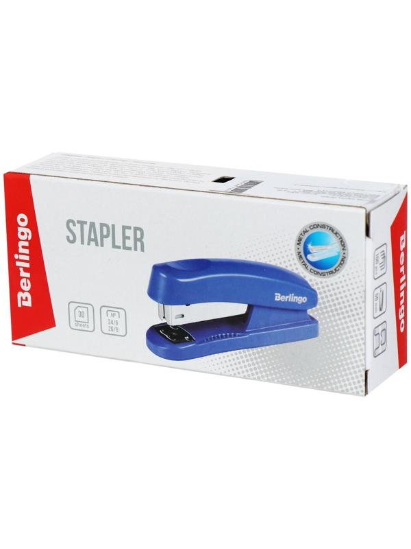 Степлер №24-26/6 25 листов Berlingo пласт микс