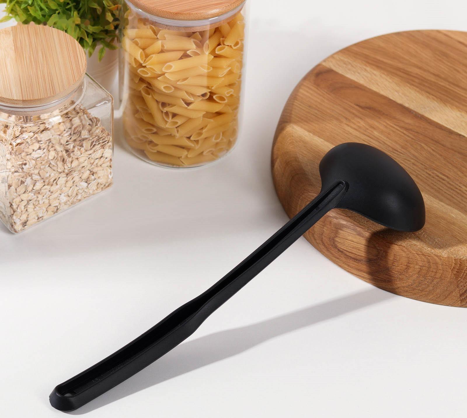 Половник Доляна «Орихалк», 30 см, цвет чёрный