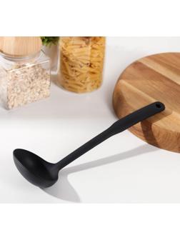 Половник Доляна «Орихалк», 30 см, цвет чёрный