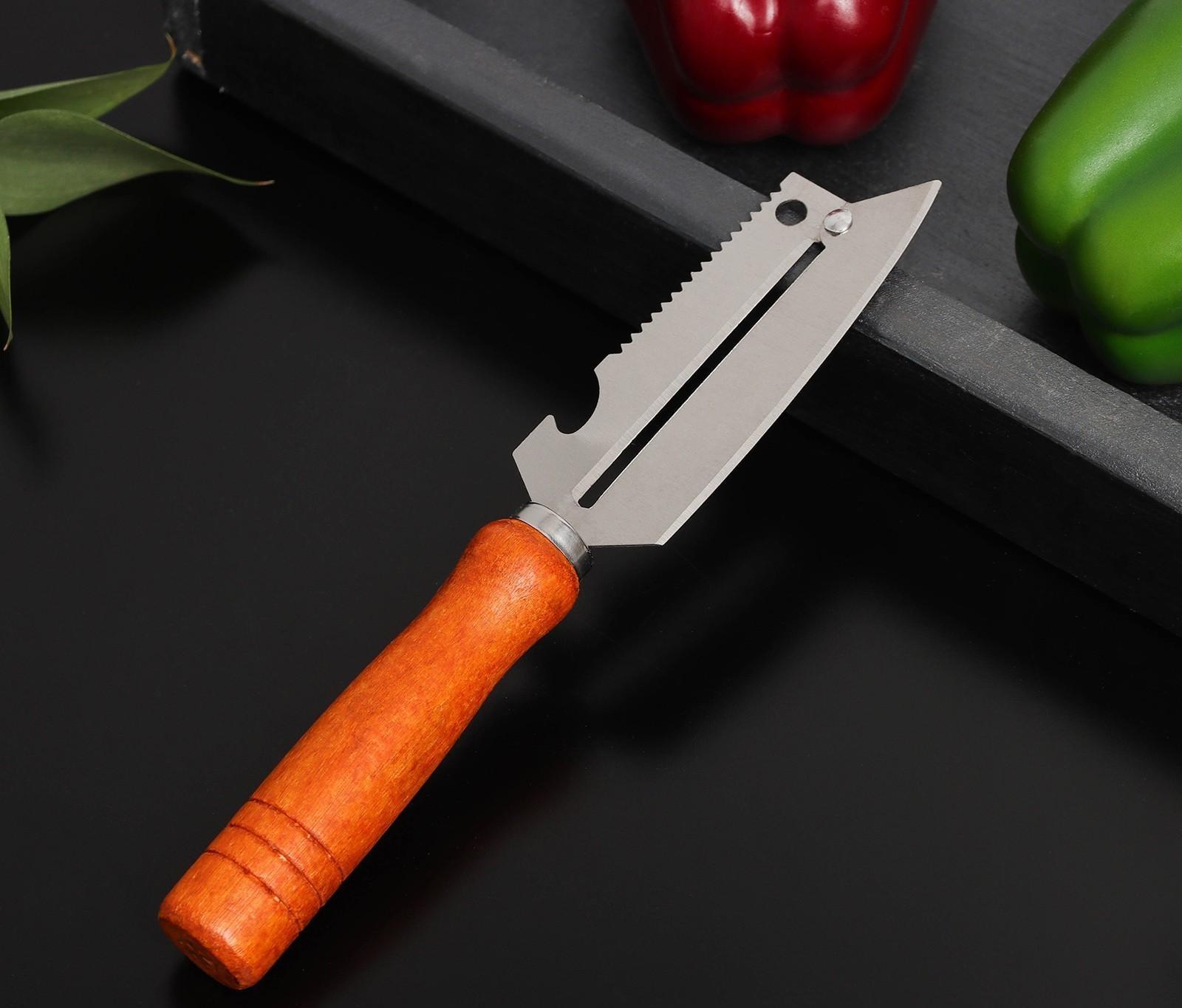 Шинковка «Ретро», 20 см, цвет коричневый