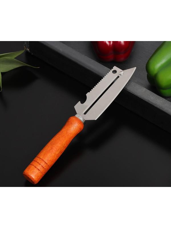 Шинковка «Ретро», 20 см, цвет коричневый