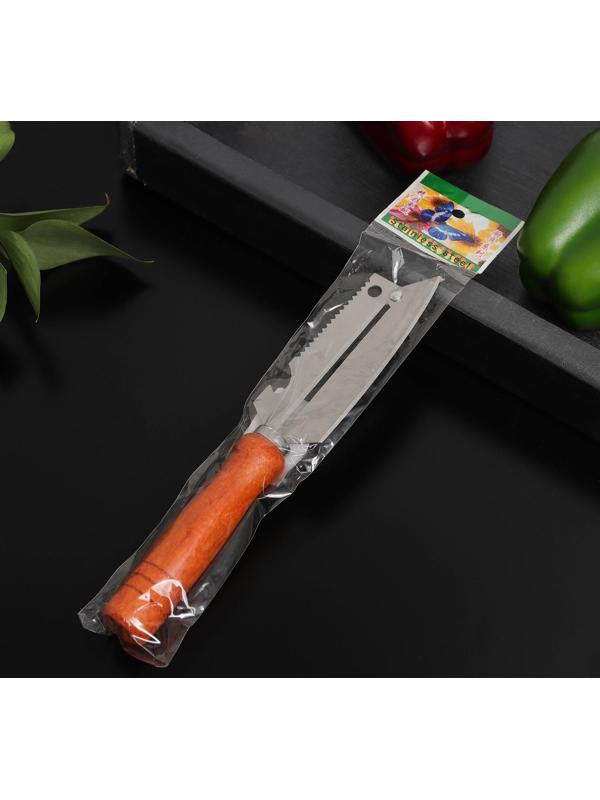 Шинковка «Ретро», 20 см, цвет коричневый