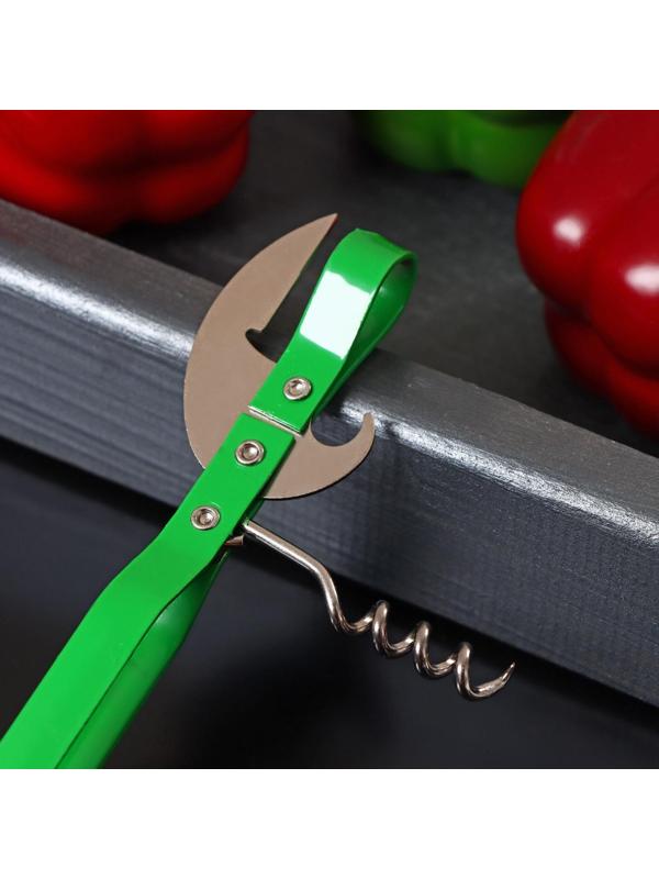 Открывалка-штопор Доляна «Помощник», 14 см, цвет МИКС