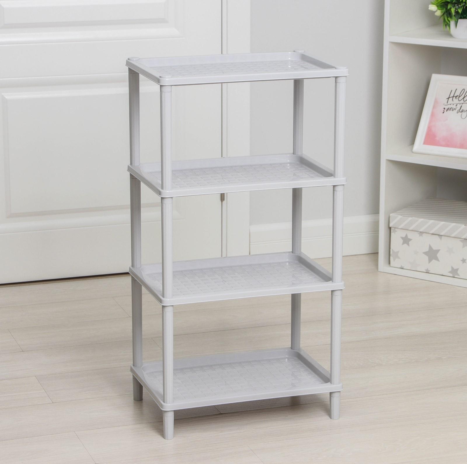 Этажерка напольная 4-х секционная «Флавия», цвет МИКС