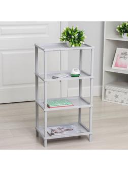 Этажерка напольная 4-х секционная «Флавия», цвет МИКС