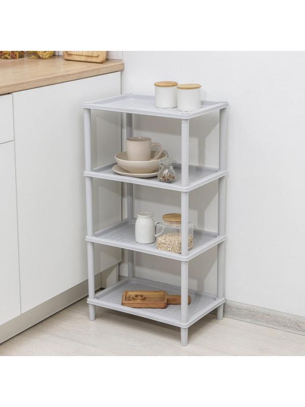 Этажерка напольная 4-х секционная «Флавия», цвет МИКС