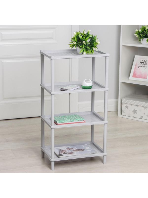 Этажерка напольная 4-х секционная «Флавия», цвет МИКС