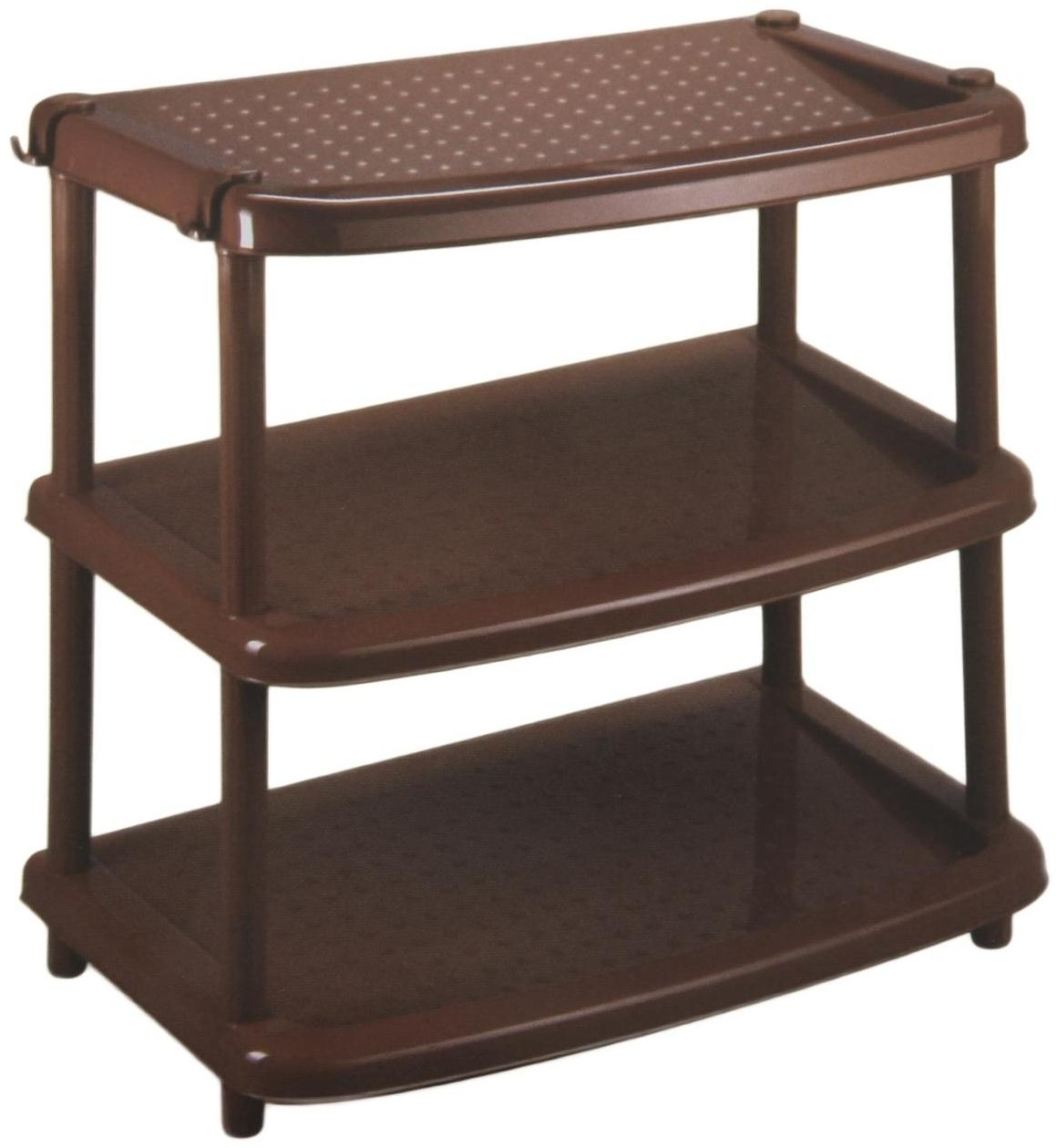 Этажерка для обуви «Паола», 3 яруса, 49×31×47 см, цвет коричневый