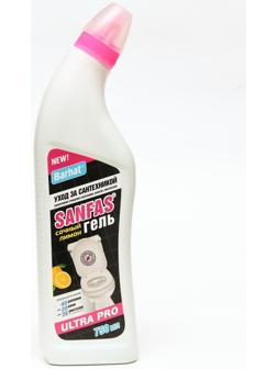 Средство для ухода за туалетом и ванной комнатой ULTRA BARHAT САНФАС , лимон, гель, 750 г
