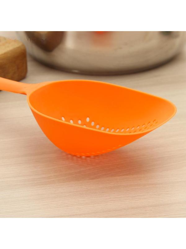 Шумовка прямоугольная, 34 см, цвет МИКС