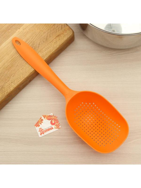 Шумовка прямоугольная, 34 см, цвет МИКС