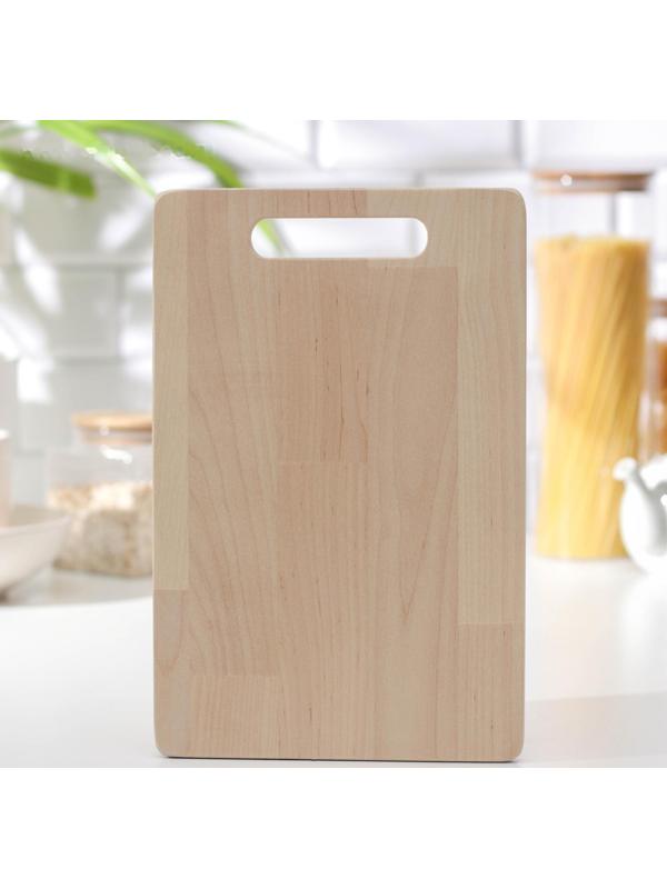 Доска разделочная Доляна «Фигурная ручка», 29×19×1,5 см, берёза