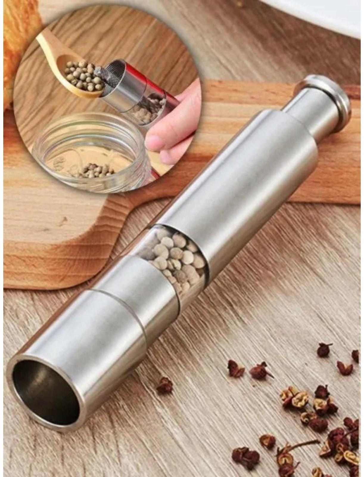 Мельница для специй Доляна «Элит», 15×3 см, металлический механизм, цвет серебряный