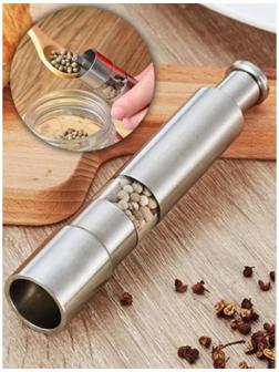 Мельница для специй Доляна «Элит», 15×3 см, металлический механизм, цвет серебряный